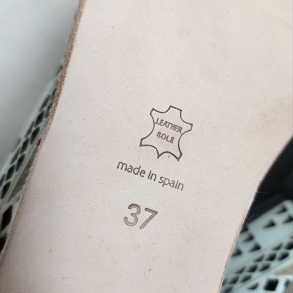 COBRA SOCIETY Molly Flat Espadrille Charcoal Aqua SZ 37/US 6.5 - Picture 10 of 11